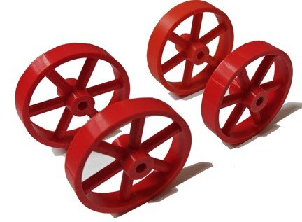 Mamod Red Plastic Trailer Wheel (x4)